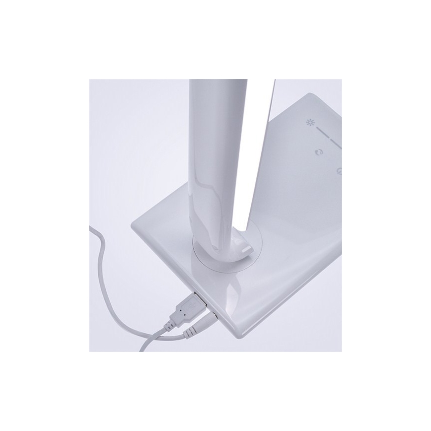 Lampada LED da tavolo dimmerabile Connettore USB LED/12W/230V bianco
