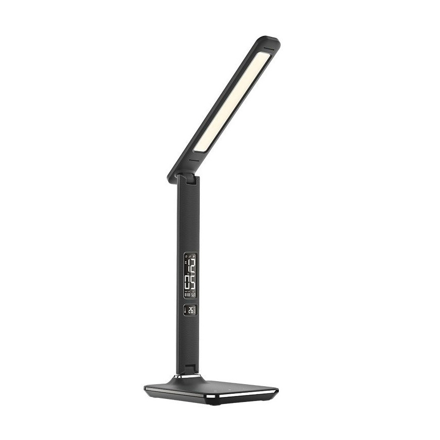 Lampe de table LED à intensité variable avec écran LED/9W/230V noir