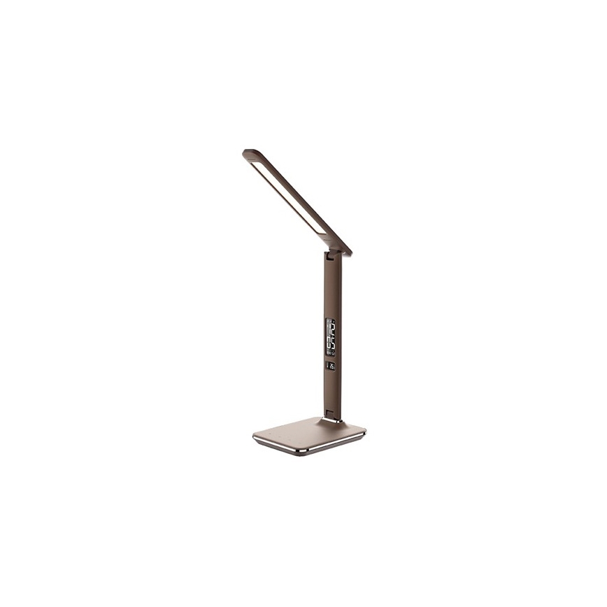 Lampada LED da tavolo con display LED/9W/230V marrone