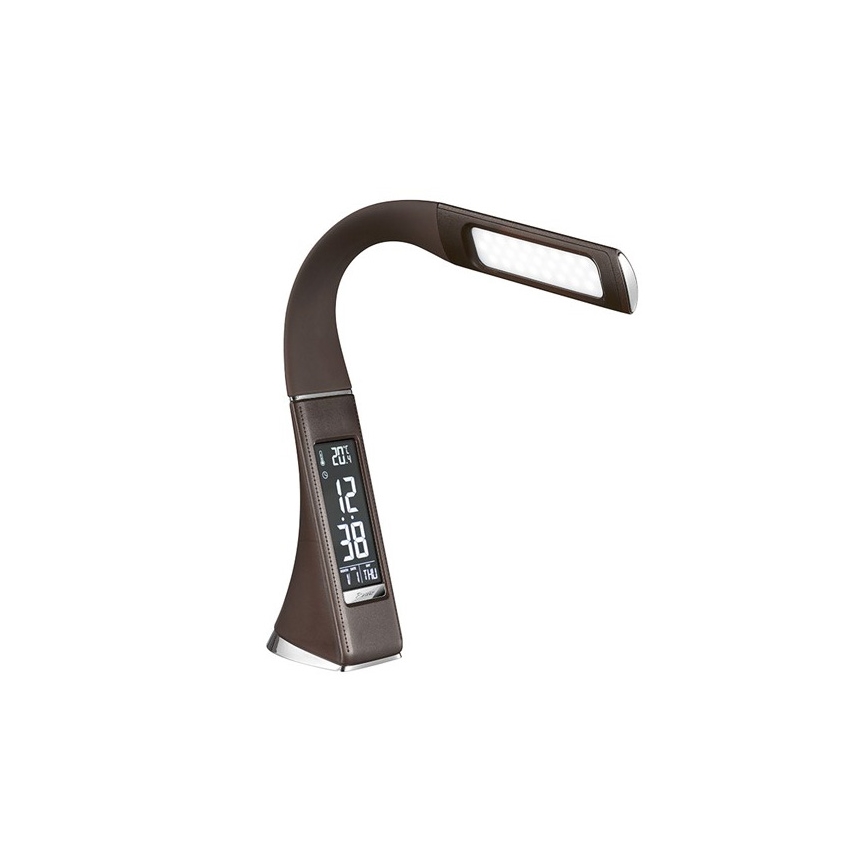 Lampada LED da tavolo dimmerabile con display LED/6W/230V marrone