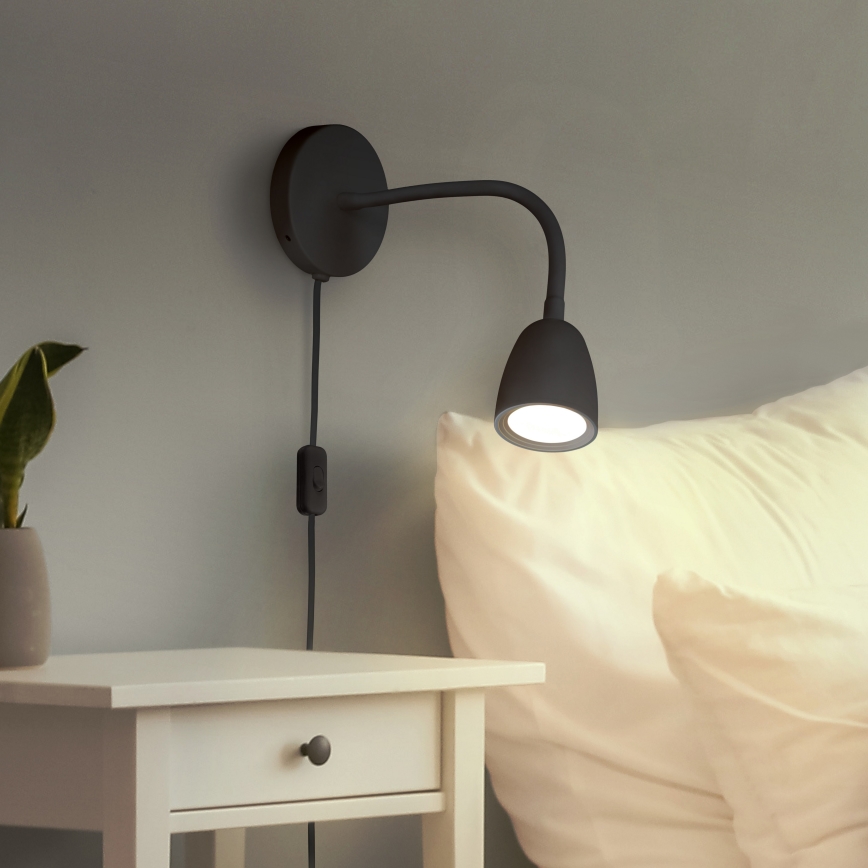 LED Lampada da parete dimmerabile LED/4W/230V nero