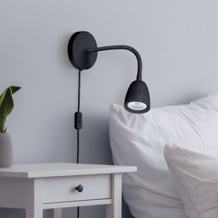 LED Lampada da parete dimmerabile LED/4W/230V nero