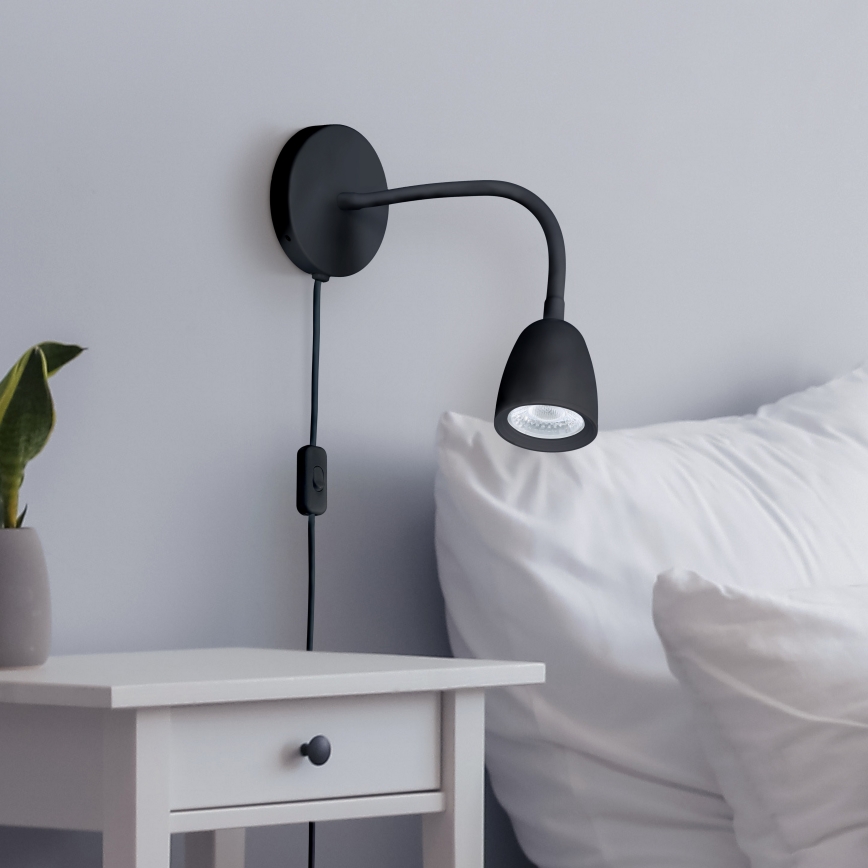 LED Lampada da parete dimmerabile LED/4W/230V nero