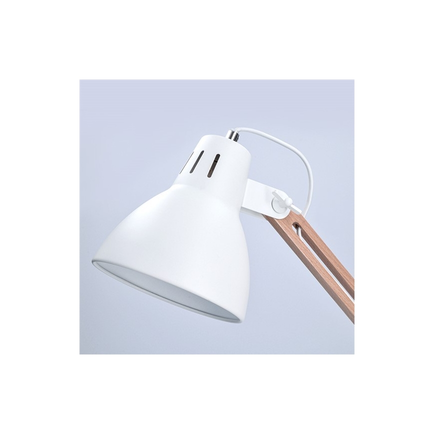 Lampe de table FALUN 1xE27/25W/230V blanc/chêne