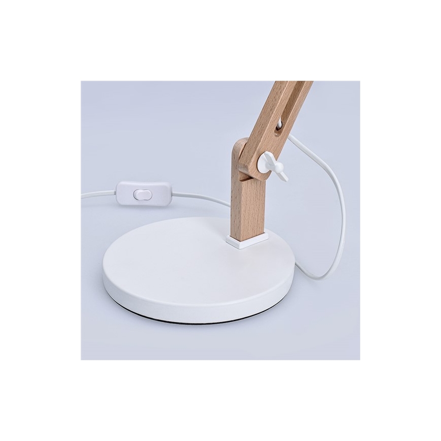 Lampe de table FALUN 1xE27/25W/230V blanc/chêne