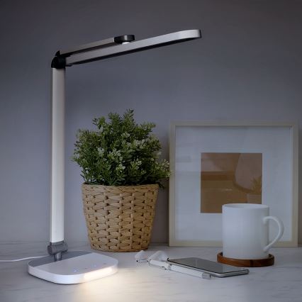 Lampe de table tactile à intensité variable avec nuit luminaire LED/10W/5V 3000/4000/5000K blanc
