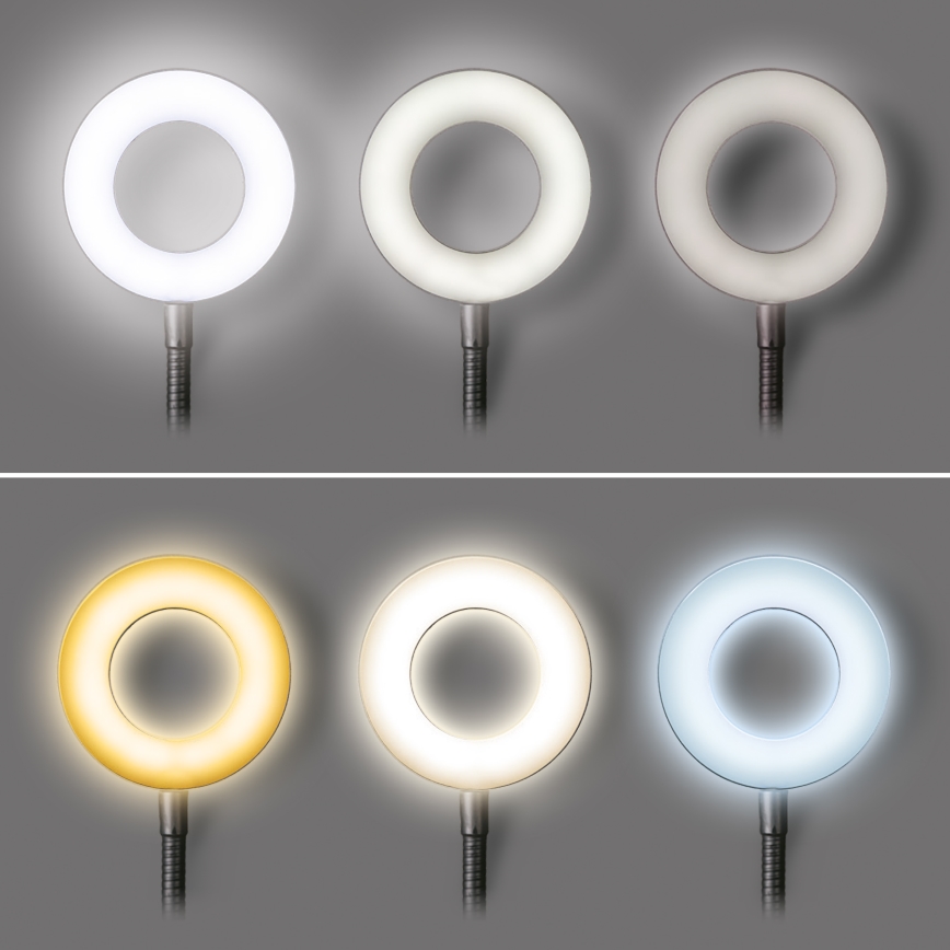 Dimmbare LED-Schreibtischlampe mit Klemme LED/8W/230V 3000/4000/5000K schwarz