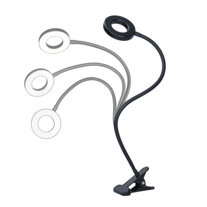 Lampada da tavolo dimmerabile a LED con morsetto LED/8W/230V 3000/4000/5000K nera