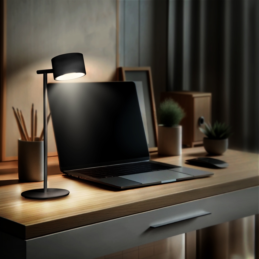 Lampada LED Dimmerabile touch ricaricabile 3in1 LED/4W/2000 mAh 3000/4000/6500K nero