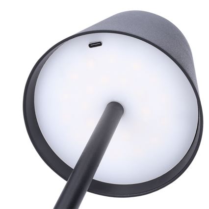 Lampe de bureau LED tactile rechargeable et dimmable LUCCA LED/3,7V 3000/4000/6500K 2000 mAh noire