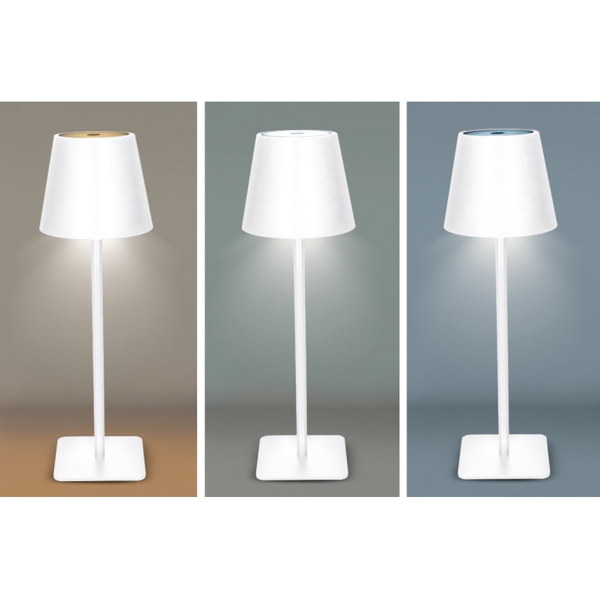 Lampada da tavolo ricaricabile dimmerabile a sfioramento LUCCA LED/3,7V 3000/4000/6500K 2000 mAh bianca