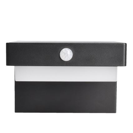 Applique murale solaire avec détecteur de mouvement et de crépuscule PALERMO LED/5W/3,7V 2000 mAh IP54 noir