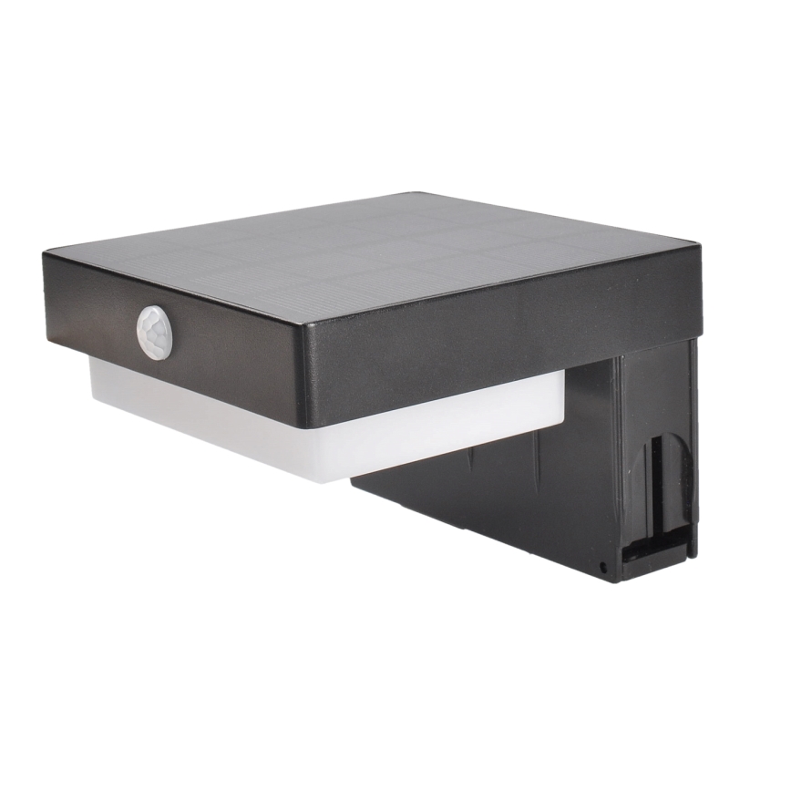 Lampada solare LED con sensore di movimento e crepuscolare PALERMO LED/5W/2000 mAh IP54 nero