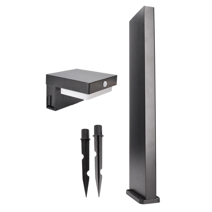LED-Solarleuchte mit Bewegungs- und Dämmerungssensor PALERMO LED/5W/2000 mAh IP54 schwarz