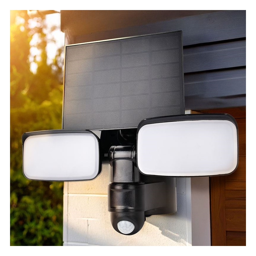 LED Solarstrahler mit Sensor LED/9W/3,7V 3600 mAh IP54