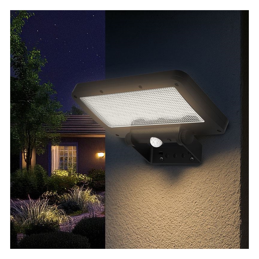 LED-Solarstrahler mit Sensor LED/5W/3,7V 1500 mAh IP54
