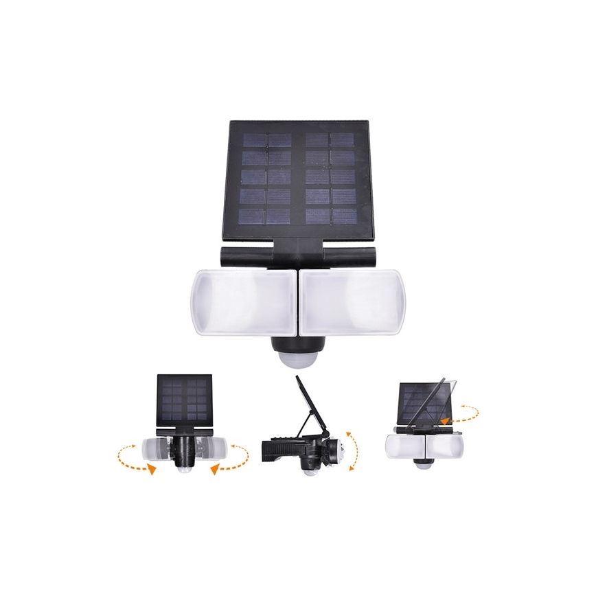 Solight WO772 - LED-Solar-Flutlicht mit Sensor 2000mAh LED/8W/3,7V IP44