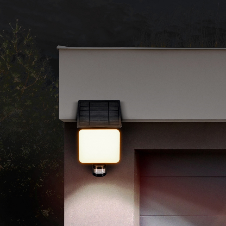 LED Proiettore solare con sensore di movimento LED/11W/3,7V 4400mAh 3000K/4000K/6500K IP54