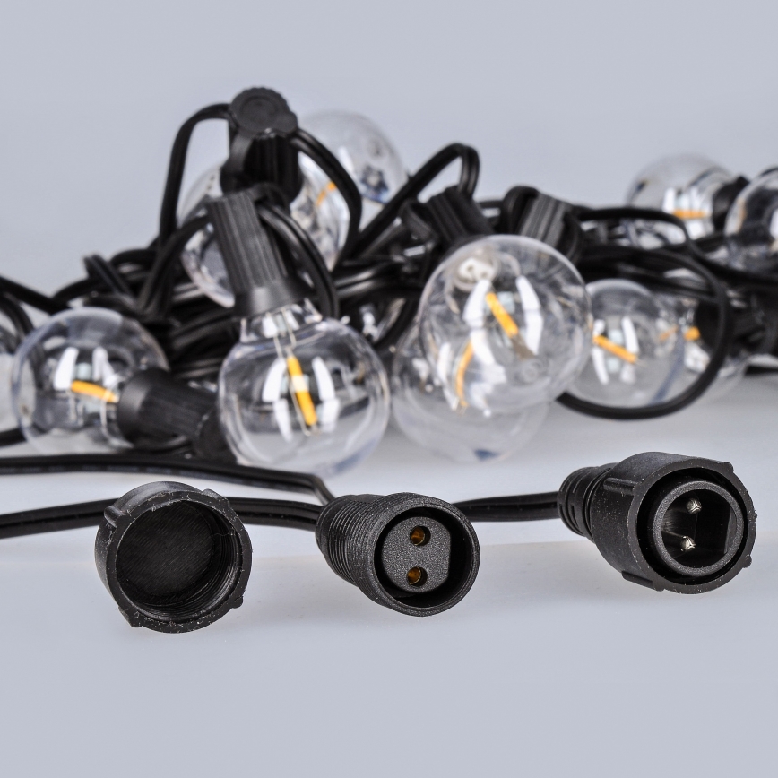 Catena decorativa da esterno LED 25xE12 20m IP44 bianco caldo