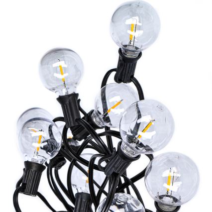 Guirlande lumineuse LED d'extérieur GIRLANDA — 25 ampoules E12, 20 m, IP44, blanc chaud
