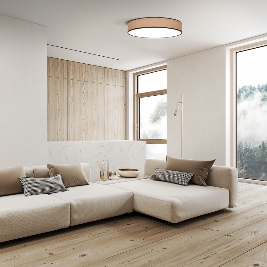 Dimmbare LED-Deckenleuchte BROWNIE LED/60W/230V 3000-6500K braun d 50 cm + Fernbedienung