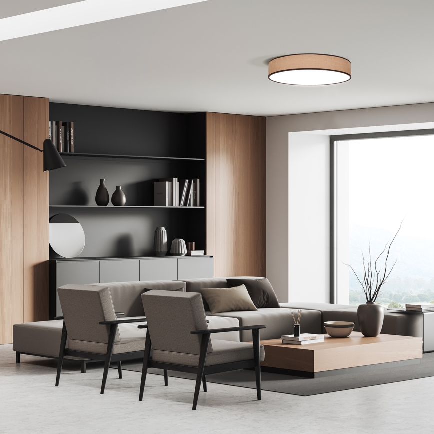Dimmbare LED-Deckenleuchte BROWNIE LED/60W/230V 3000-6500K braun d 50 cm + Fernbedienung