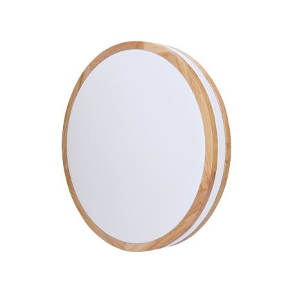 Plafoniera LED dimmerabile WOODY LED/48W/230V 3000-6500K quercia diametro 38 cm + telecomando