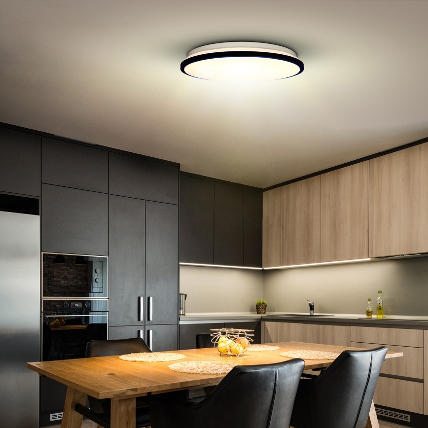 Plafoniera LED dimmerabile JAMIL LED/48W/230V 3000-6500K nero + telecomando