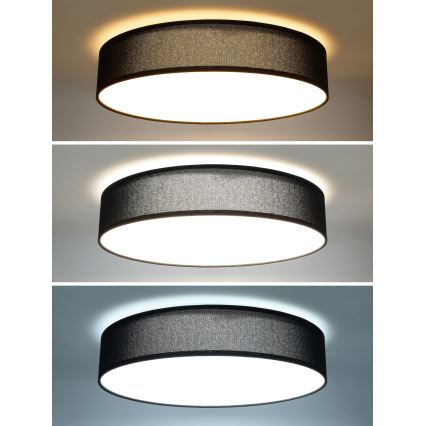 Dimmbare LED-Deckenleuchte PENLEY LED/48W/230V 3000-6500K d 40 cm schwarz + Fernbedienung