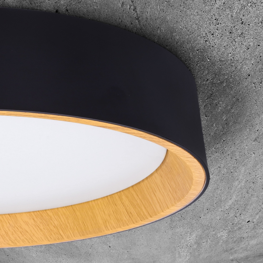 Plafoniera LED dimmerabile LARIOS LED/48W/230V 3000-6500K diametro 39 cm nero + telecomando