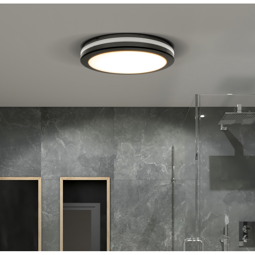 Plafonnier extérieur à intensité variable LED/18W/22W/26W/230V 3000/4000/6500K IP65 noir