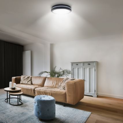 Plafonnier extérieur à intensité variable LED/18W/22W/26W/230V 3000/4000/6500K IP65 noir