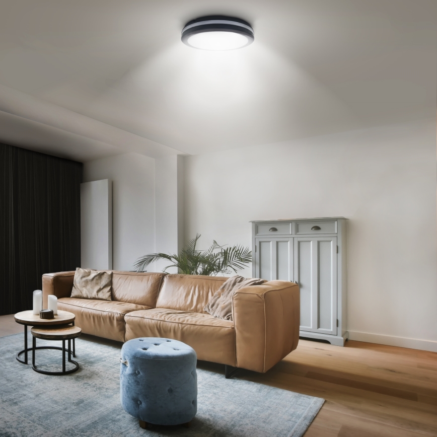 Plafonnier extérieur à intensité variable LED/18W/22W/26W/230V 3000/4000/6500K IP65 noir