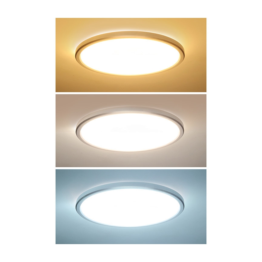 Plafonnier LED pour salle de bains ACATE, 18 W, 230 V, 3000/4000/6000 K, Ø 22 cm, IP54