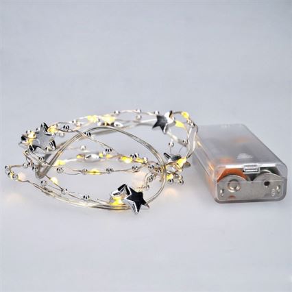 LED Weihnachtskette 1 m 20xLED/2xAA