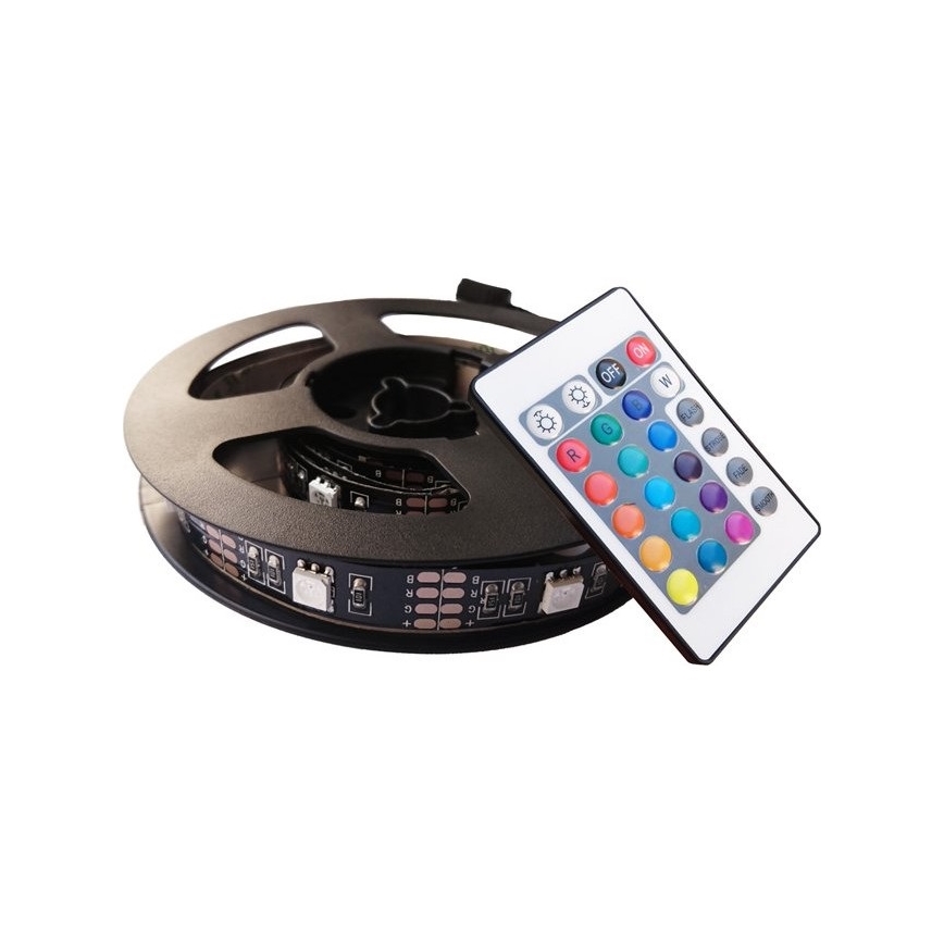 SET 2x LED RGB Streifen für TV mit Fernbedienung LED/USB 2x50cm