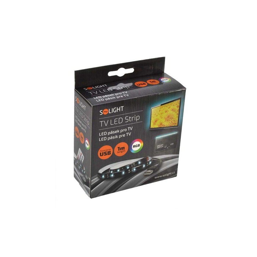 SET 2x LED RGB Streifen für TV mit Fernbedienung LED/USB 2x50cm