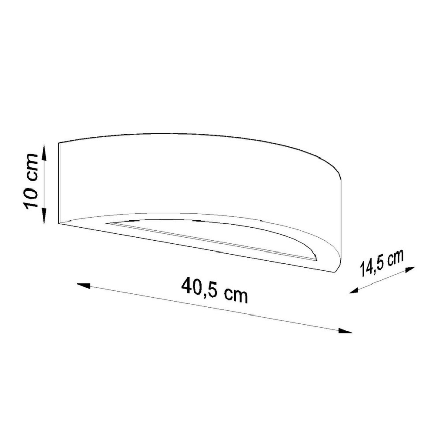 Applique murale ATENA 1xE27/60W/230V 40,5 cm blanc