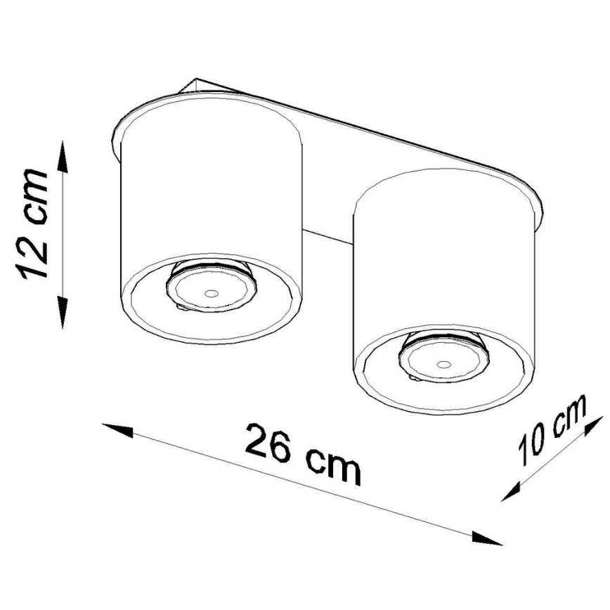 Spot ORBIS 2 2xGU10/40W/230V gris