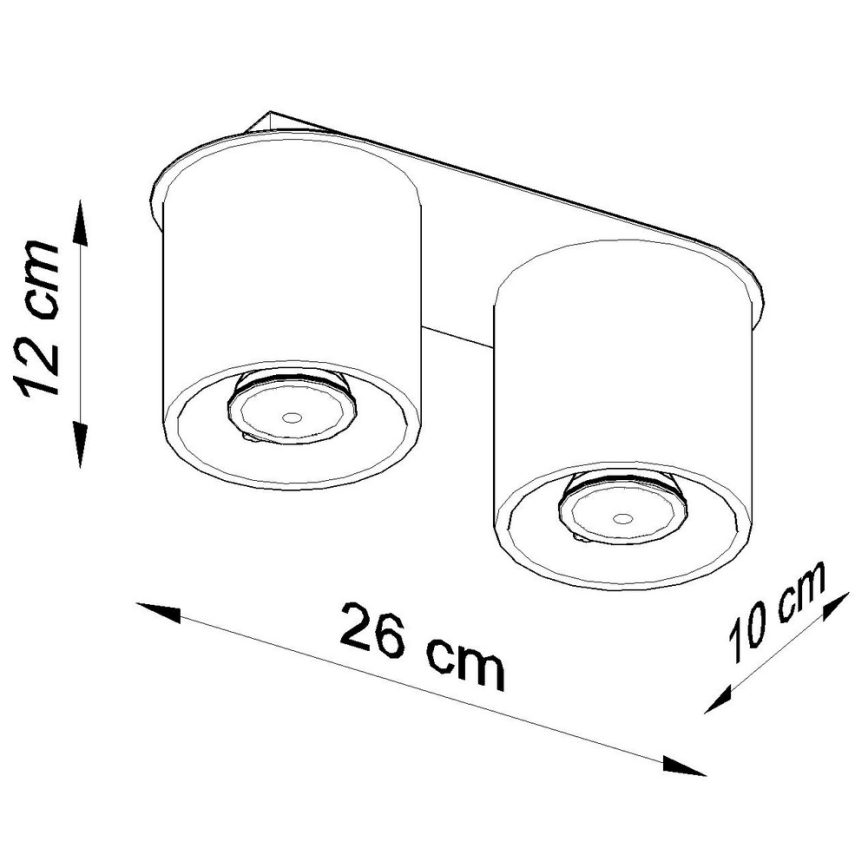 Faretto ORBIS 2 2xGU10/40W/230V bianco