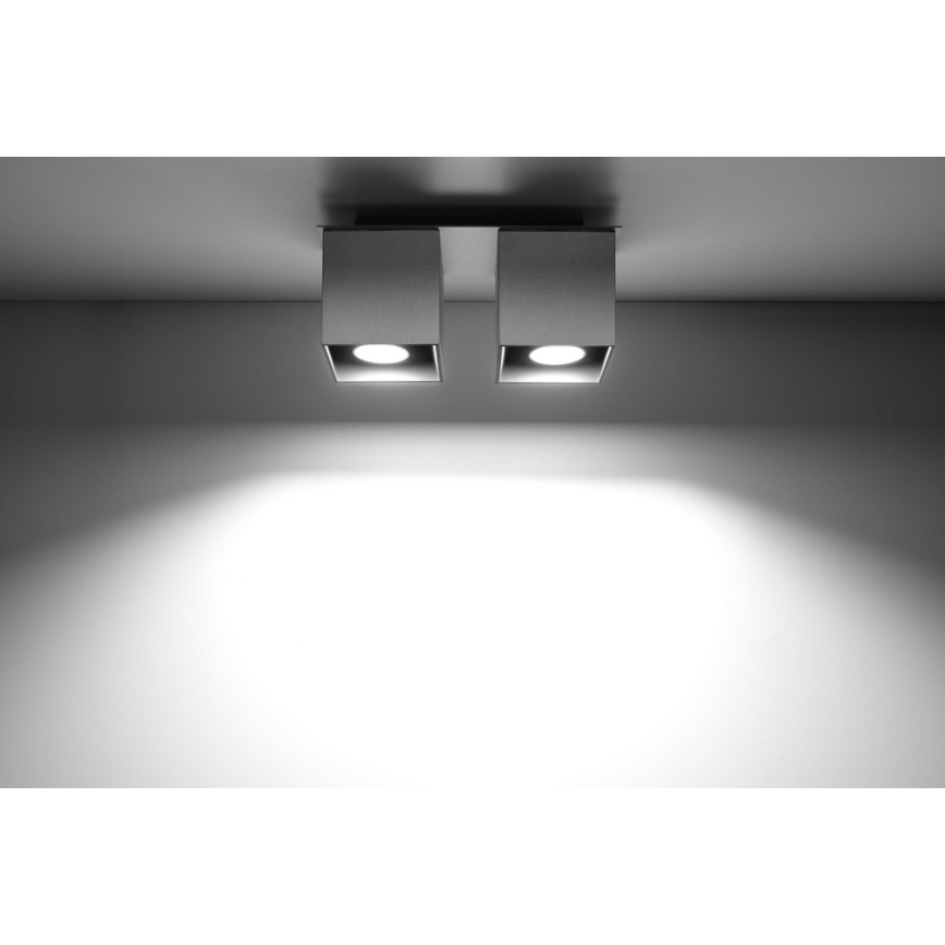 Spot QUAD 2 2xGU10/40W/230V gris
