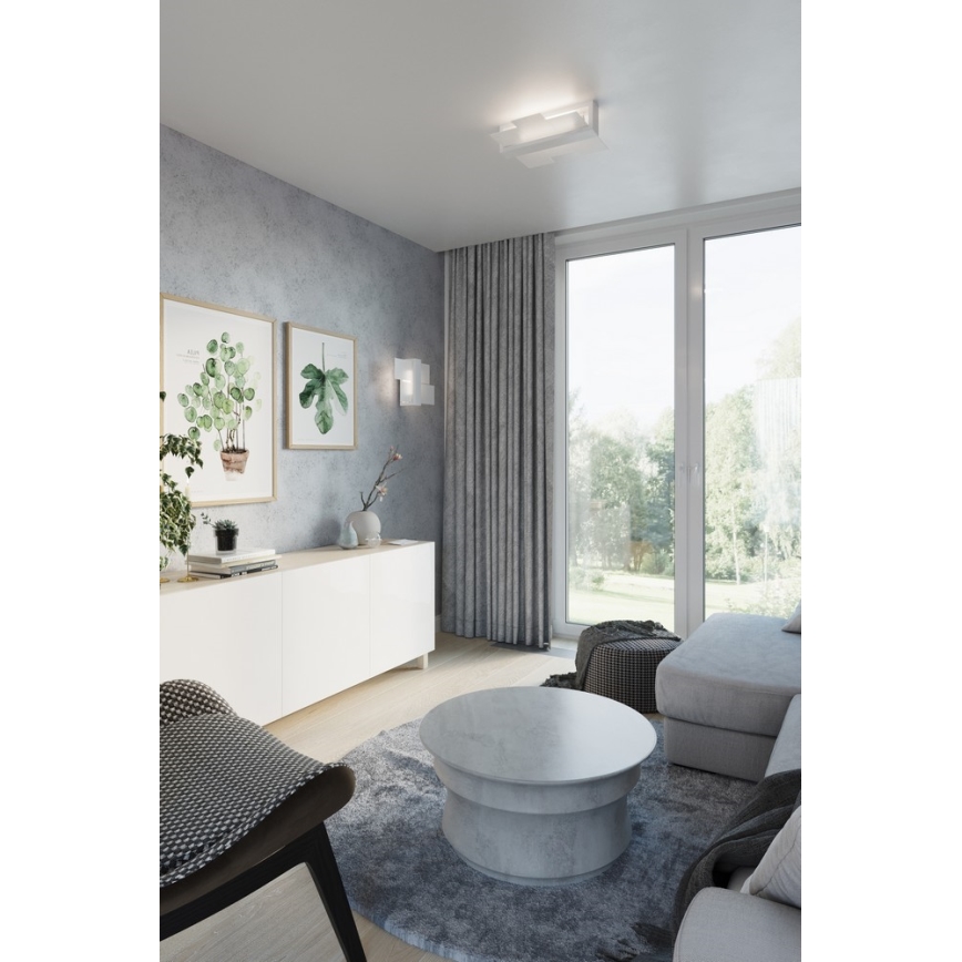 Plafoniera FENIKS 2 2xE27/60W/230V Betulla/faggio/bianco