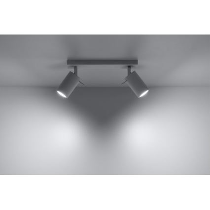 Faretto RING 2 2xGU10/10W/230V bianco