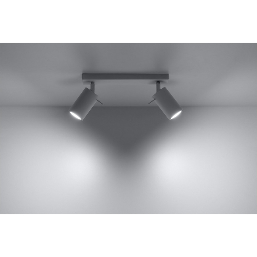 Faretto RING 2 2xGU10/10W/230V bianco