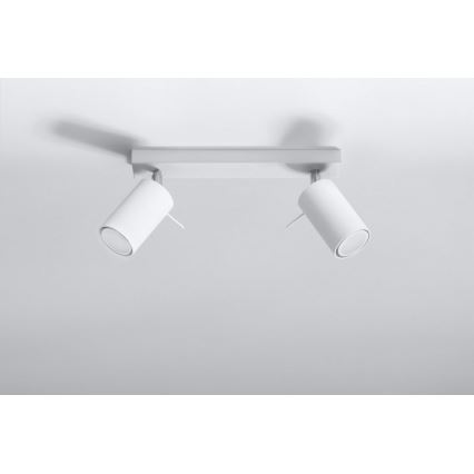 Faretto RING 2 2xGU10/10W/230V bianco