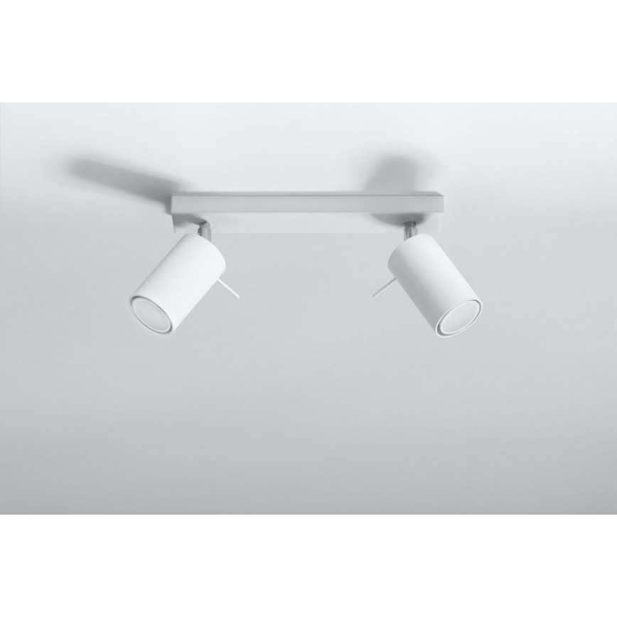 Faretto RING 2 2xGU10/10W/230V bianco