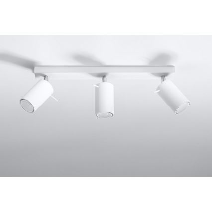 Faretto RING 3 3xGU10/10W/230V bianco