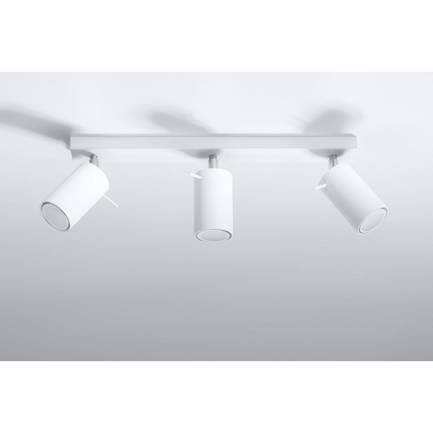 Faretto RING 3 3xGU10/10W/230V bianco