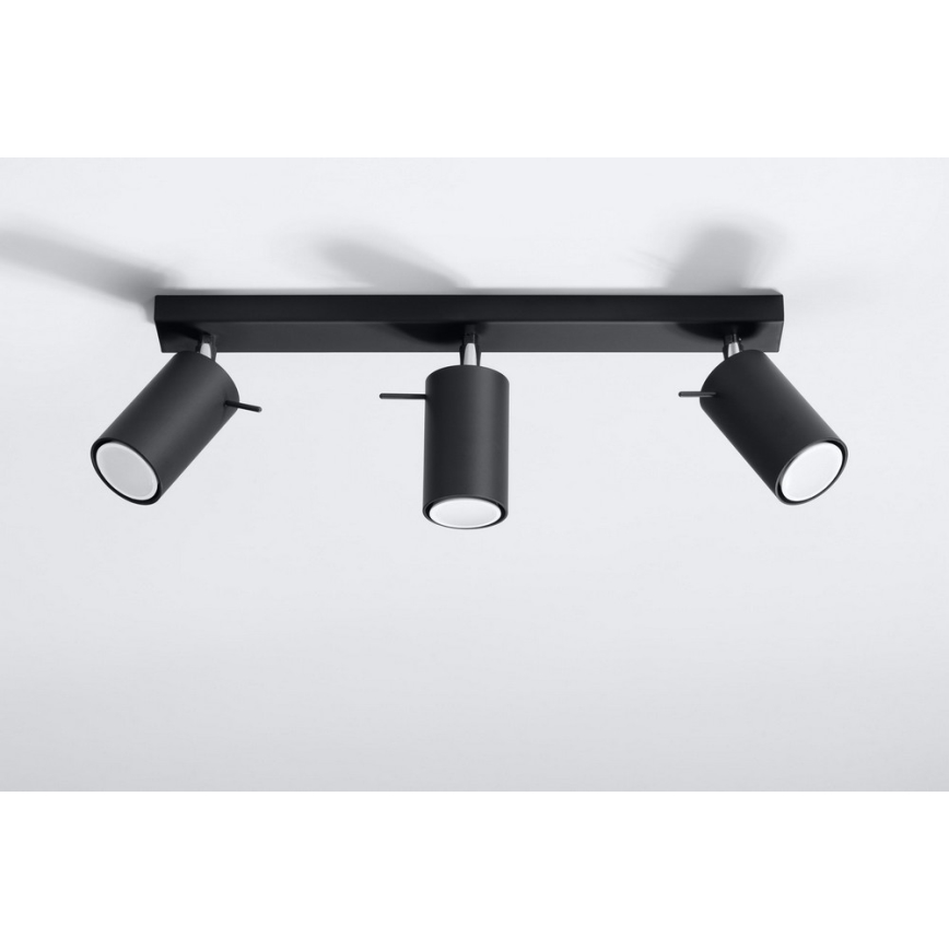 Spot RING 3 3xGU10/10W/230V noir