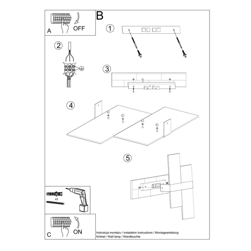 Applique MASSIMO 2xG9/40W/230V bianco/cromo lucido